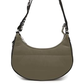 Céline-Celine AVA Quilted Medium Nylon Shoulder Bag-Khaki