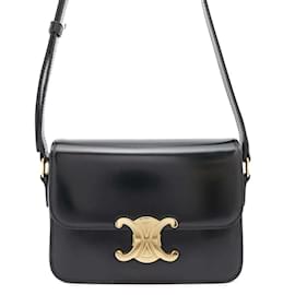 Céline-Celine Black Shoulder Bag-Black