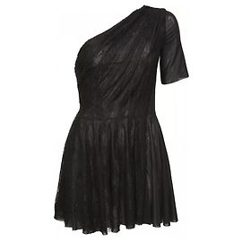 Christopher Kane x Topshop Minikleid mit einer Schulter aus Spitze Größe XL Schwarz