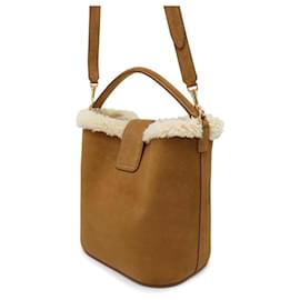 Céline-Celine Louise Medium Suede Tote Bag-Brown
