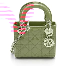 Christian Dior-Dior Lady Dior Mini Cannage Handbag Red-Red