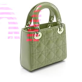 Christian Dior-Dior Lady Dior Mini Cannage Handbag Red-Red
