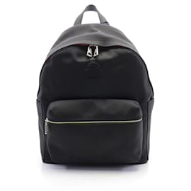 Moncler-Moncler NEW PIERRICK Nylon Leather Backpack-Black