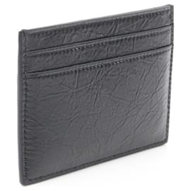 Balenciaga-Balenciaga Monaco Leather Card Case Black-Black