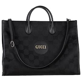 Gucci-Gucci Large Off The Grid Tote Bag in Black Nylon-Black