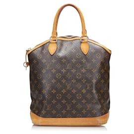Louis Vuitton-Louis Vuitton Monogram Lockit MM Handbag Brown-Brown