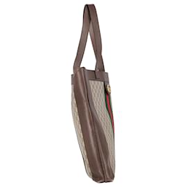 Gucci- Gucci Large Ophidia GG Tote Bag in Beige Coated Canvas-Beige