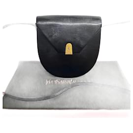 Yves Saint Laurent-Yves Saint Laurent Lizard Leather Shoulder Bag Black-Black