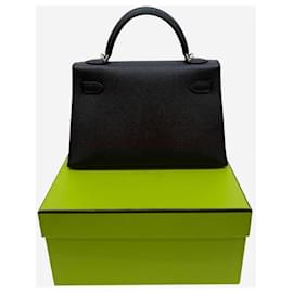 Hermès-Black 2024 Kelly 25 bag in Epsom leather-Black