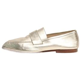 Autre Marque-Champagne gold metallic loafers - size EU 37-Golden