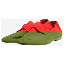 Autre Marque-Red suede loafers - size EU 37-Red