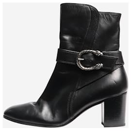 Gucci-Bottes noires à la cheville avec boucle Dionysus - taille EU 39 (UK 6)-Noir