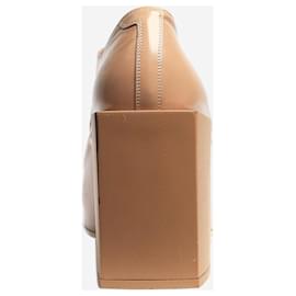 Balenciaga-Neutral patent block heels - size EU 39 (UK 6)-Other