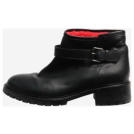 Fendi Botas de tobillo de forro polar negro - talla EU 39 Negro