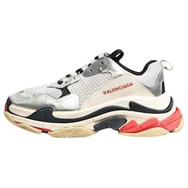 Balenciaga-Silver Triple S trainers - size EU 38-Other