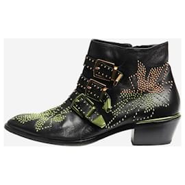 Chloé-Bottines noires à clous - taille EU 38.5 (UK 5.5)-Noir
