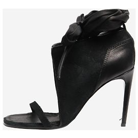 Rick Owens Black ankle tie-up strap heels - size EU 39 (UK 6) Black