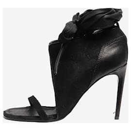 Rick Owens-Black ankle tie-up strap heels - size EU 39 (UK 6)-Black