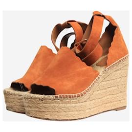 Chloé-Orange espadrile wedge heels - size EU 39 (UK 6)-Orange