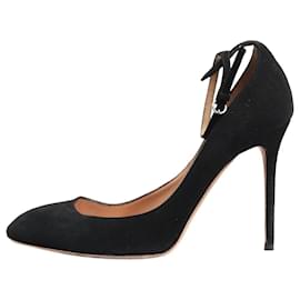 Valentino-Black suede Mary Janes - size EU 39.5 (UK 6.5)-Black