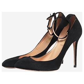 Valentino-Black suede Mary Janes - size EU 39.5 (UK 6.5)-Black