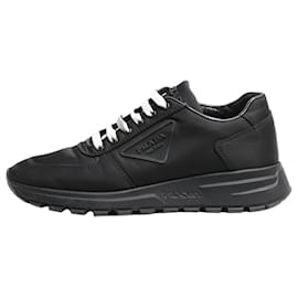 Prada-Black Prax 01 logo trainers - size EU 38.5-Black