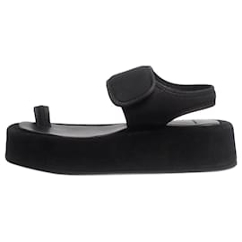 Autre Marque-Black neoprene and suede platform sandals - size EU 40-Black