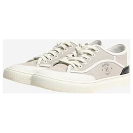 Hermès-Beige canvas trainers - size EU 39.5-Other