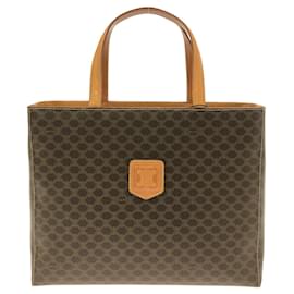 Céline-Celine Brown Macadam Handbag-Brown