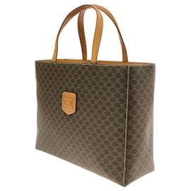 Céline-Celine Brown Macadam Handbag-Brown