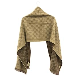 Gucci-Gucci Brown Wool Stole-Brown