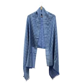 Gucci-Gucci Blue Wool Stole-Blue