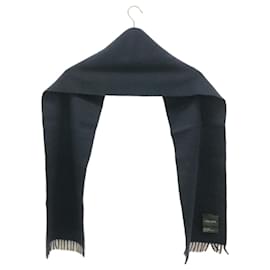 Prada-Prada Navy Embroidered Stole-Navy blue