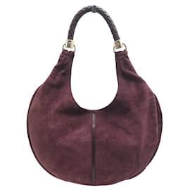 Yves Saint Laurent-VINTAGE YVES SAINT LAURENT RIVE GAUCHE 136702 WESTERN REZA BAG-Dark red