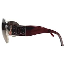Chanel-CHANEL AVIATOR SUNGLASSES LOGO CC 4128 SILVER METAL-Silvery