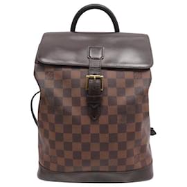 Louis Vuitton-LOUIS VUITTON SOHO N51132 DAMIER EBENE CANVAS BACKPACK BAG-Brown