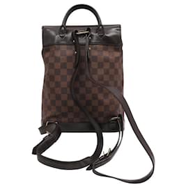 Louis Vuitton-LOUIS VUITTON SOHO N51132 DAMIER EBENE CANVAS BACKPACK BAG-Brown