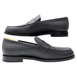 Louis Vuitton-LOUIS VUITTON SHOES SORBONNE LOAFERS 1A2BUH 11 45 BLACK LEATHER-Black