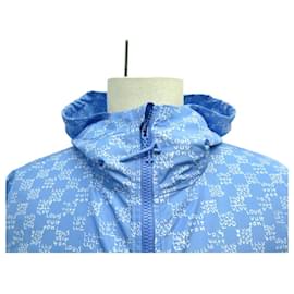 Louis Vuitton-NEW LOUIS VUITTON JACKET 1AA7WH HOODED SIZE 50 M DAMIER WIND BREAKER-Blue