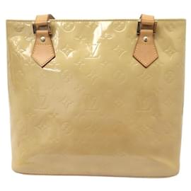 Louis Vuitton-SAC A MAIN LOUIS VUITTON HOUSTON EN CUIR MONOGRAM VERNIS M91340 BAG PURSE-Beige