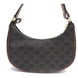 Céline-NEW CELINE AVA HAND BAG IN TRIOMPHE CANVAS BROWN 193952-Brown