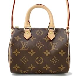 Louis Vuitton-Louis Vuitton Monogram Nano Speedy Handbag-Brown