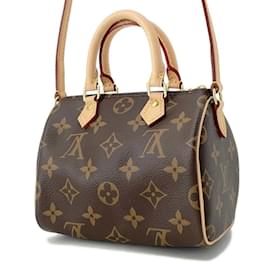 Louis Vuitton-Louis Vuitton Monogram Nano Speedy Handbag-Brown