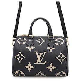 Louis Vuitton-Louis Vuitton Bicolor Monogram Empreinte Handbag-Black,Multiple colors,Beige