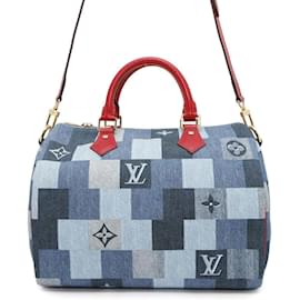 Louis Vuitton-Louis Vuitton Monogram Denim Handbag-Red,Blue
