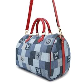 Louis Vuitton-Louis Vuitton Monogram Denim Handbag-Red,Blue