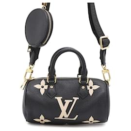 Louis Vuitton-Louis Vuitton Bicolor Monogram Empreinte Papillon BB Handbag-Black,Beige