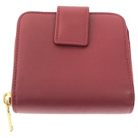 Yves Saint Laurent-Yves Saint Laurent Red Bi-Fold Wallet-Red
