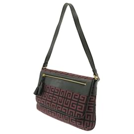 Givenchy-Givenchy Red Canvas and Leather Shoulder Bag-Red