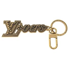 Louis Vuitton-Louis Vuitton LV Lovers Stud Charm Key Holder Chain-Golden
